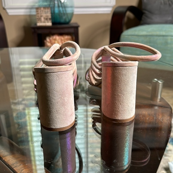 New FREE PEOPLE |‎ COLETTE CINCHED HEEL | RAINBOW METALLIC size 39 /8.5 - Picture 5 of 12